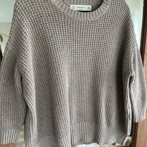 Waffle-knit Sweater from Zara - Tan